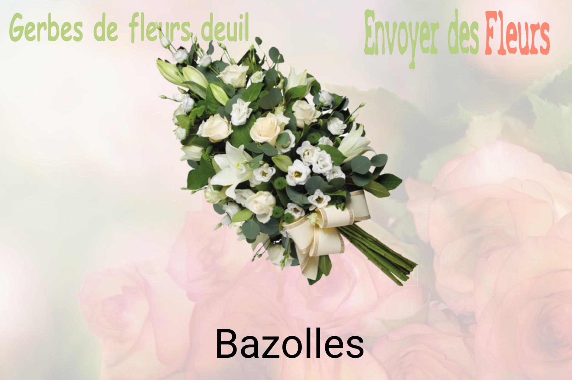 Gerbe de fleurs de deuil livrée à Bazolles